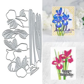 Flowers Metal Die Cuts, Flowers Frame Metal Cutting Dies Cut Stencils Card Paper Craft DIY Template Metal Cutting Dies Album Embossing Paper Dies for Card Making Scrapbooking