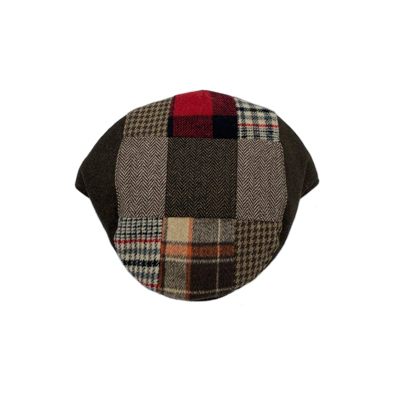DAIDEM Multi Pattern Patchwork Wool Blend Gatsby Newsboy Ivy Hat