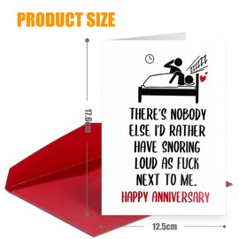 Funny Anniversary Card for Husband, Wife, Couple - Heartfelt Wedding Card for Parents, Mum & Dad - 4.9x6.9 Inch / 12.5x17.5cm