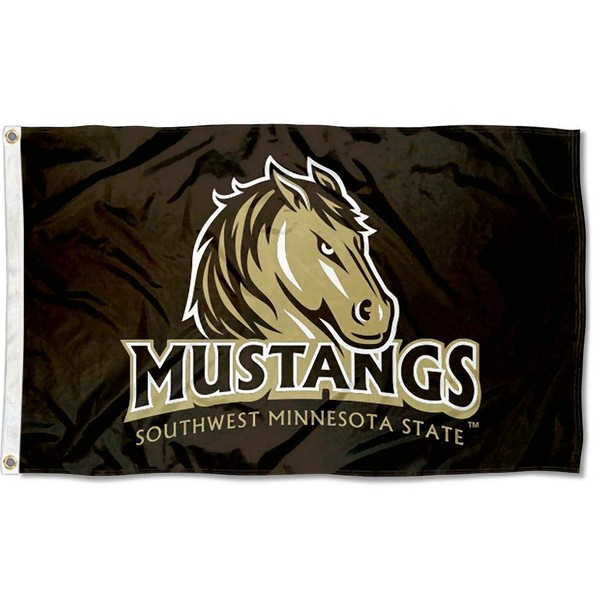College Flags & Banners Co. Southwest Minnesota State Mustangs Flag, color- brown
