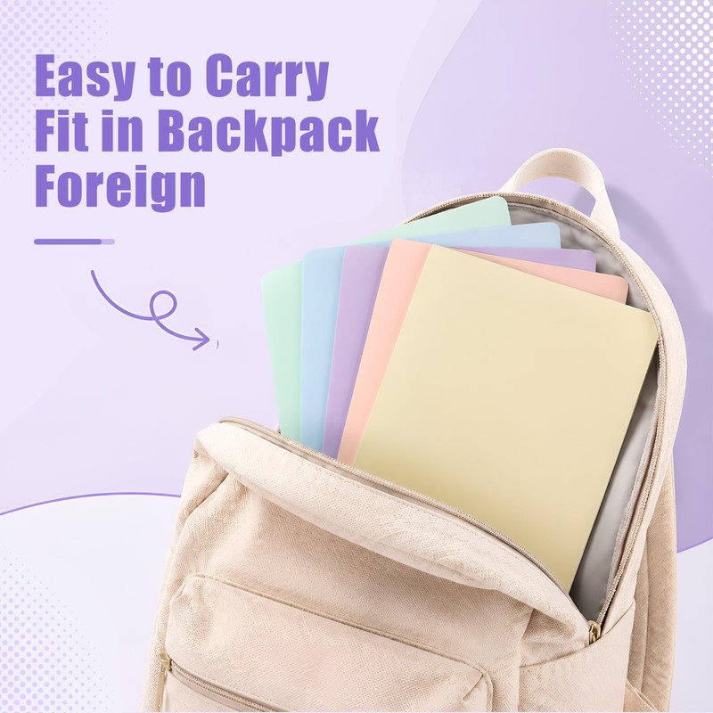 Kisston 30 Pack Folders with Pockets, Pastel Folders with 2