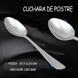 Various Soup Spoons Set of 6, Soup Spoons, Table Spoons, Stainless Steel and High Gloss Finish.Dishwasher Safe, Minimal Collection (Soup Spoon)