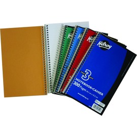 Hilroy Coil 3-subject Notebook, Wide Ruled, 9.5 X 6 Inches, 300 Pages, Assorted Color Covers (06909)