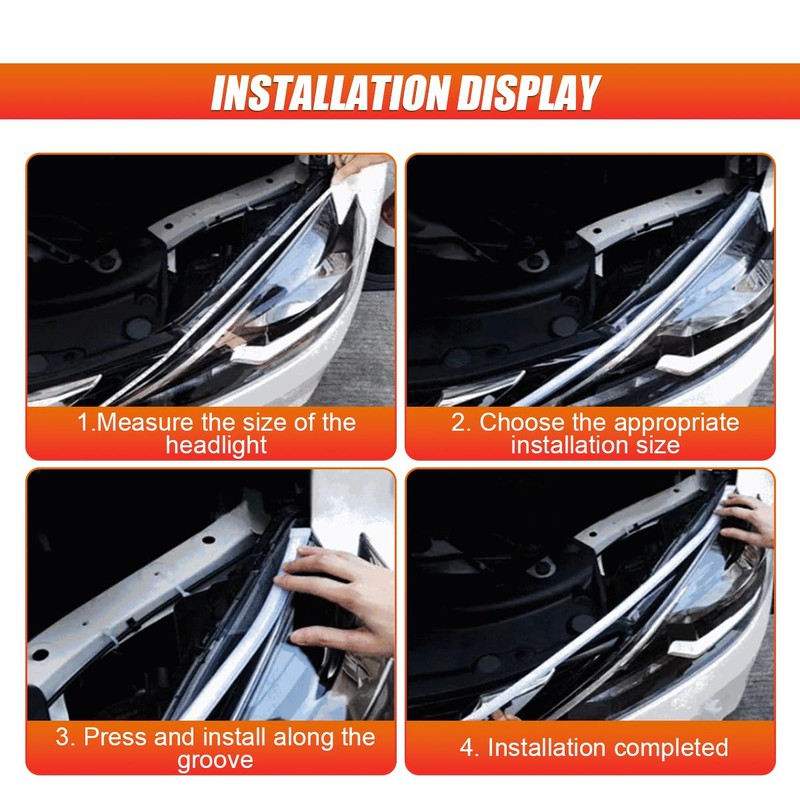 2PCS 24 Inch Car LED Strip Lights, Waterproof Car Daytime