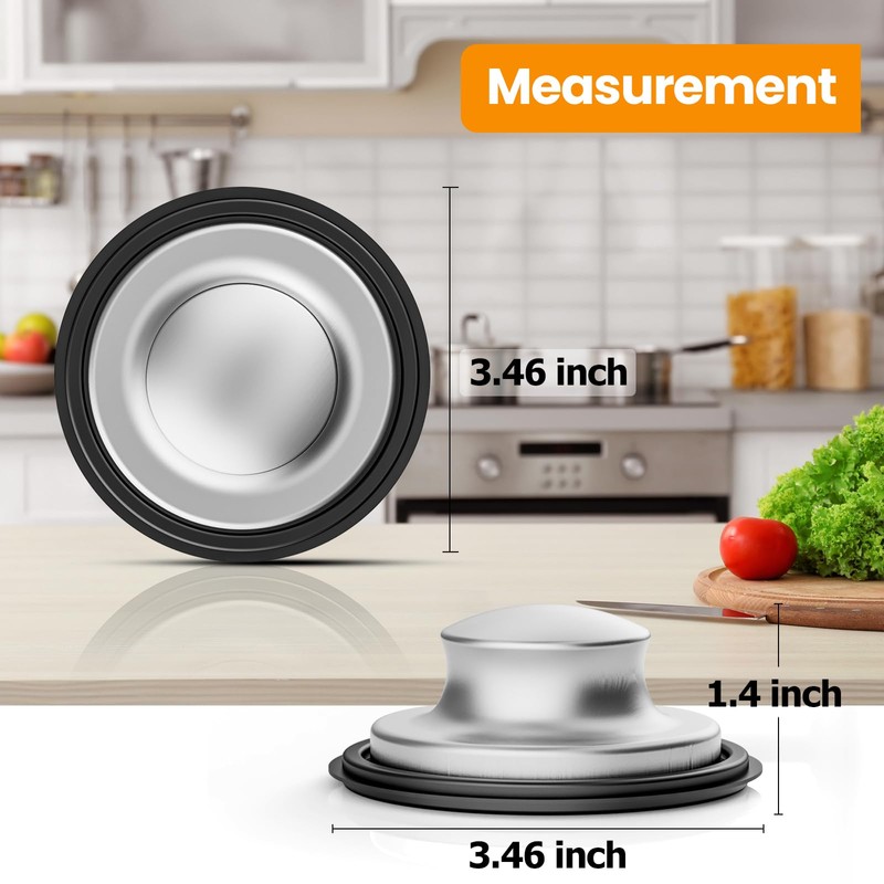 Huntonry 2PCS Kitchen Sink Stopper and Kitchen Sink Drain Strainer,