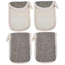 Ipetboom 4pcs Black Linen Soap Storage Bag Handmade Soap Net Bath Shower Loofah Sponge Soap Foaming Net Comfortable to Hold Design Skin Care