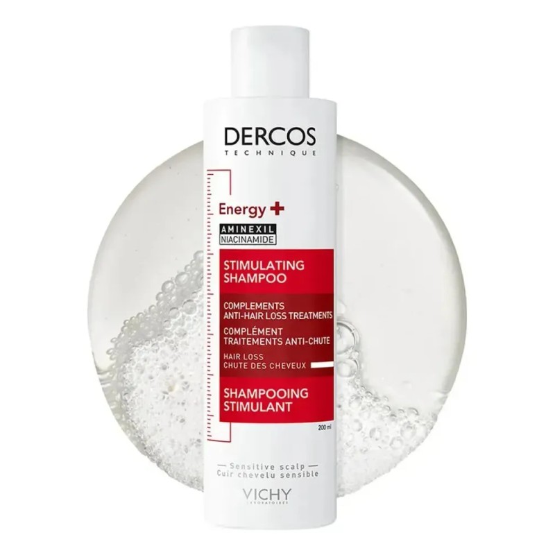 2pc Shampoo Estimulante Vichy Dercos Energy+ Anticaída 200ml