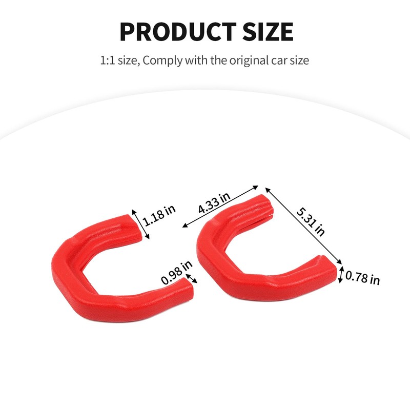 JeCar Tow Hook Covers Factory Bumper Tow Hook Protector Exterior