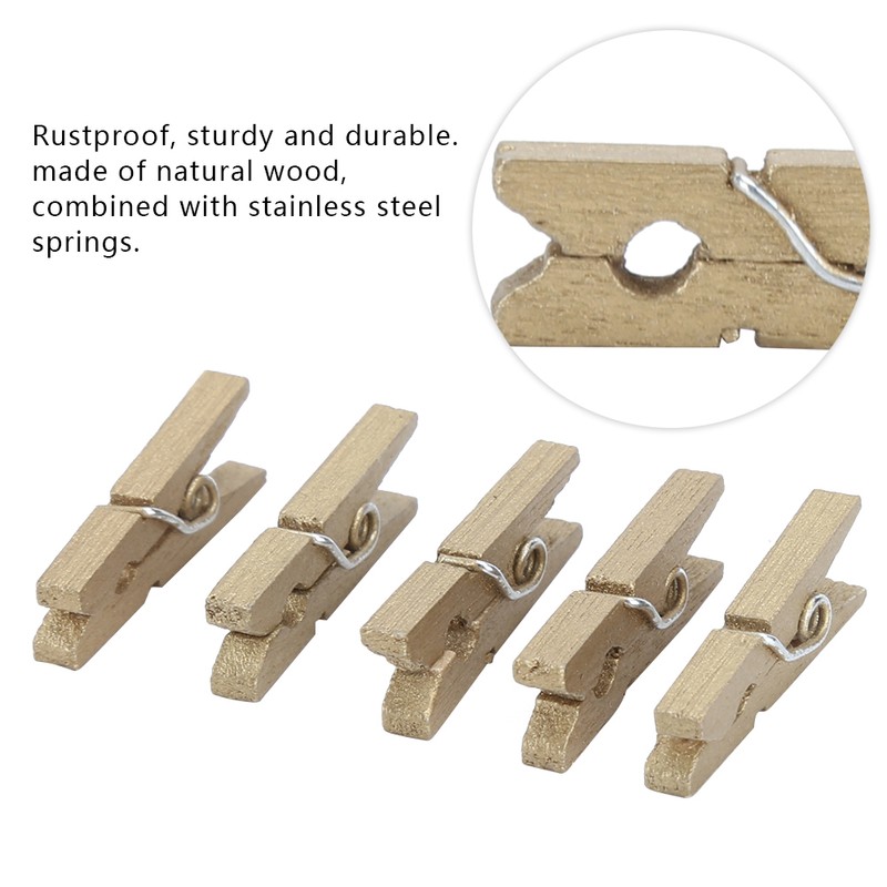 Mini Wooden Photo Clip Wall Decoration Scrapbook Picture Postcard Note