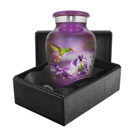Trupoint Memorials Small Urns for Human Ashes Keepsake, Decorative Mini Cremation Urn for Adult Men & Women – Small Hummingbird Keepsake