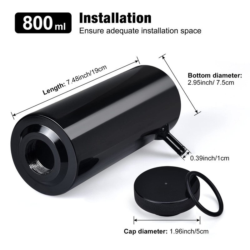 EVIL ENERGY Coolant Overflow Tank, Radiator Overflow Bottle Universal 800ml