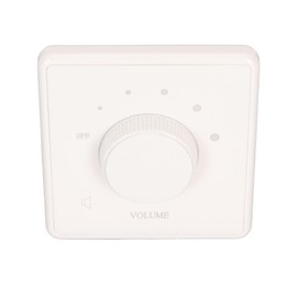 Bewinner Wall Mount Volume Control Stereo Controller for Home Audio Smart Speaker 5 Position Mechanical Knob White