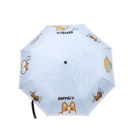 Nayothecorgi Corgi Themed Umbrella, Blue, 10" x 2.5" x 2.5", UV Protection, Waterproof, Lightweight, Windproof
