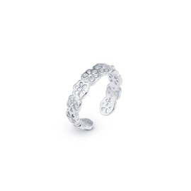 Amberta 925 Sterling Silver Toe Ring Adjustable Women's Dolphin Flowers Crown Leaf Foot Jewellery, No Gemstone