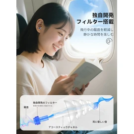 Quietide Earplugs Airplane Airplane Earplugs Pressure Adjustment with Adjustment Function Hearing Impairment Prevention Ear Plugs Aircraft Train Sleep Work Washable Reusable with Carrying Case