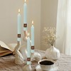 Fresh Mint Green Taper Candlesticks 8 Inch Handmade Smokeless Taper