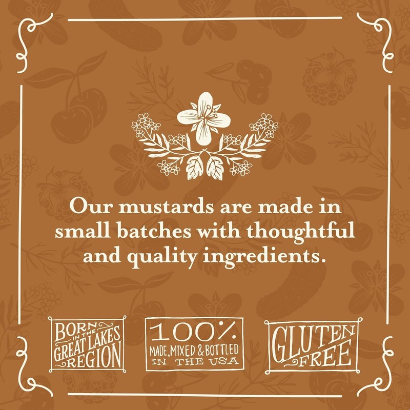 Brownwood Farms Flavored Mustard, Made in Small Batches, Sweet, Hot,