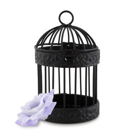 WEDDINGSTAR Miniature Classic Round Decorative Birdcages-Pack of 4-Black