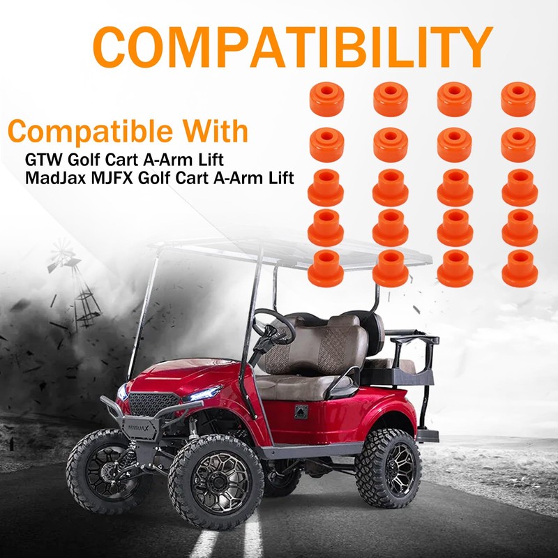 Replacement A-Arm Bushing Kit for GTW Golf Cart Front A-Arm