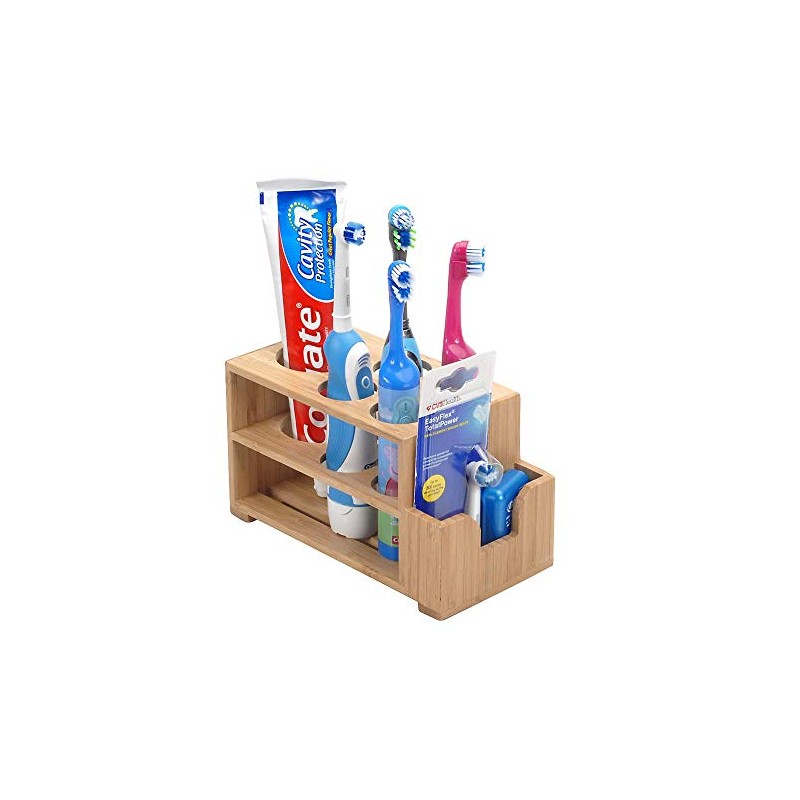 MobileVision 5 Slot Toothbrush & Toothpaste Holder with Wider Slots