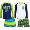 Quad Seven Boys Swim Set - 4 Piece Board Shorts