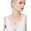 TOUPOP Gemini Necklaces for Women White Gold S925 Sterling Silver