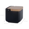 KOOK TIME Ceramic Salt Jar with Hinged Lid Made of