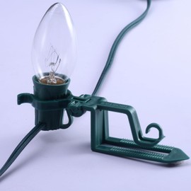 NIOSTA C9 Christmas Lights Clip,Rotatable,for Gutter,Shingle,Wood Railing and Fence Clip,50 Pack,Green