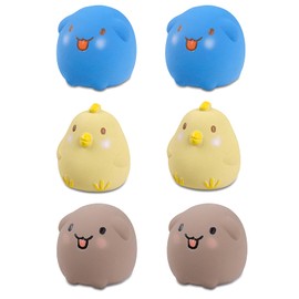 SCHITEC Dog Toys Squeaky, Interactive Animal Puppy Toy Pack, Cute Latex Rubber Squeak Pet Balls for Puppies Mini Small Breed Dogs