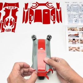 WRAPGRADE Skin Stickers Compatible with DJI Air 3 | Accent Color (Stealth Black)