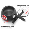 Hawkins 3 Litre Contura Black Pressure Cooker, Hard Anodised Inner