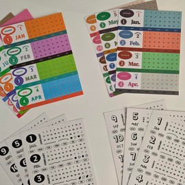 Daily Planner, Calendar, Planner Sticker, Self-Improvement Sticker, Goal Accessories for Magazines, Calendar, Planner (Style 1-4 Pieces)