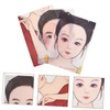 Baluue 3pcs Reusable Face Painting Practice Board Washable Makeup Template