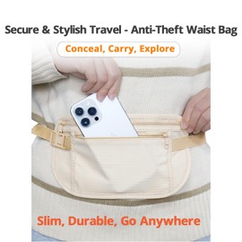 ToutSimple Money Belt for Travel men/women Travel Wallet Hidden Pouch under Clothes to Protect you Information