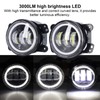Angel Eyes Light 30W 3000LM LED Front Foglight 10‑30V Universal