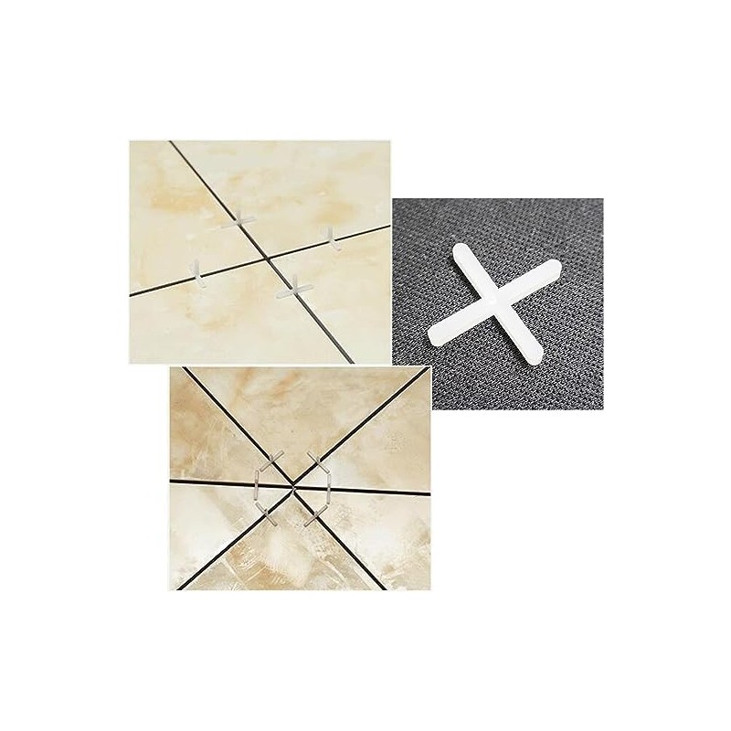 3000pcs Tile Leveling System Spacers Cross Shaped White Plastic Tiling