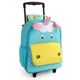 yodo Zoo 3-Way Kids Suitcase Luggage or Toddler Rolling Backpack with wheels, Medium Unicorn