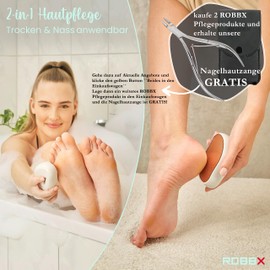 ROBBX® 2-in-1 Nano Glass Callus Remover, Wet and Dry, Foot File with Non-Slip Protective Lid, for Perfect Foot Care, Callus Slicer for Feet and Hands