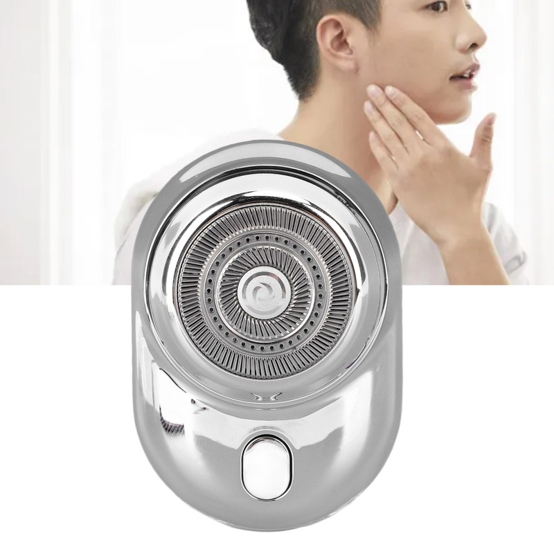 Electric Beard Clipper Men Mini Beard Trimmer Stainless Steel Digital