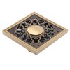 Floor Drain Metal Squared Retro Style Water Drainage Shower Drain