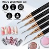 MUIIGOOD Nail Art Liner Brushes, 5Pcs Liner Brush For Nails,