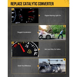 KAC 644066 Catalytic Converter Compatible with Equinox/Terrain 2015-2017 2.4L,High Flow Stainless Steel Catalytic Converter(EPA Compliant)