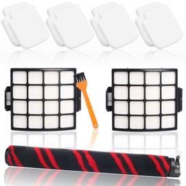 Bluearks 7PCS Shark Stratos Filter Replacements Compatible with AZ3002 AZ3000 AZ3000W Shark Stratos Duo Clean PowerFins Upright Vacuum Kit Includes 1 Brush Roll+2 HEPA + 4 Foam & Felt Filters