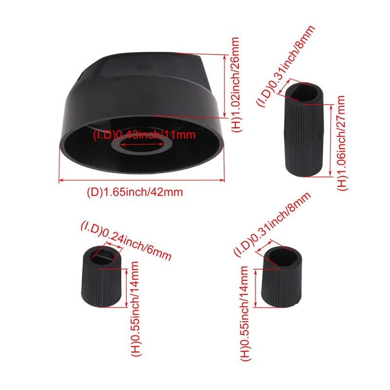 4 Pcs ABS Plastic Universal Stove Knob Replacement Parts 42x26mm