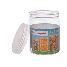 (Set of 3) Sunpet 300ml Alpine Jars with Spoon AJ0300 Plastic Storage Round Pet Jars with Airtight transparent Screw Top Lids Clear Storage Containers