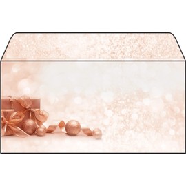SIGEL DU231 Christmas Envelopes with Trendy Rose Gold Tones DIN Long Pack of 50 Golden Dream