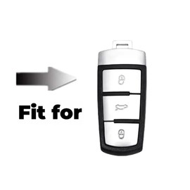 Happyit Happyit Auto Zink-Legierung Schlssel Fall Halter Compatible with VW Volkswagen Passat CC B6 B7 B7L 3C R36 Maogotan B5 3 Tasten(Silber+Quadratische Schnalle)