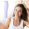 VOCOSTE Wide Tooth Hair Comb Multi-Purpose Tangle Free Plastic Purple
