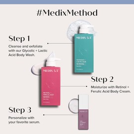 Medix 5.5 Retinol Body Lotion Firming Moisturizer, Anti-Aging Body Cream for Crepey Skin, Wrinkles & Sagging Skin, 15 Fl Oz