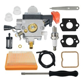Eamonhigh FS131R Carburetor Kit Replacement for Stihl KM131R FS131 HT131R HT133 HT131 KM131 Brushcutter Trimmer Chainsaw Weed Eater, Carb with Air Filter Spark Plug Gasket 4180/17
